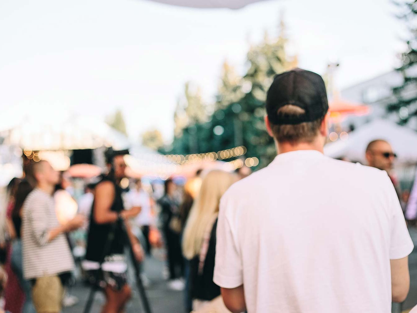 A man on a festival