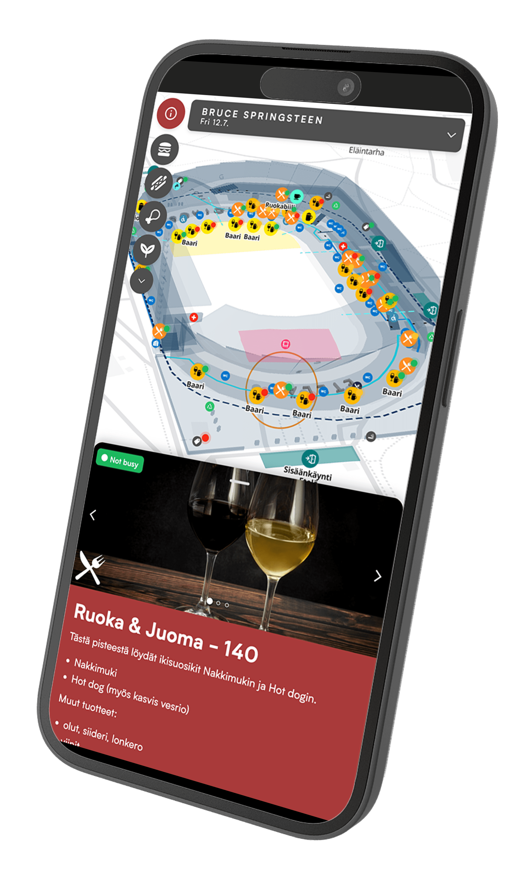 olympic-stadium-reference 6 A mobile device displaying digital map of Helsinki Olympic Stadium